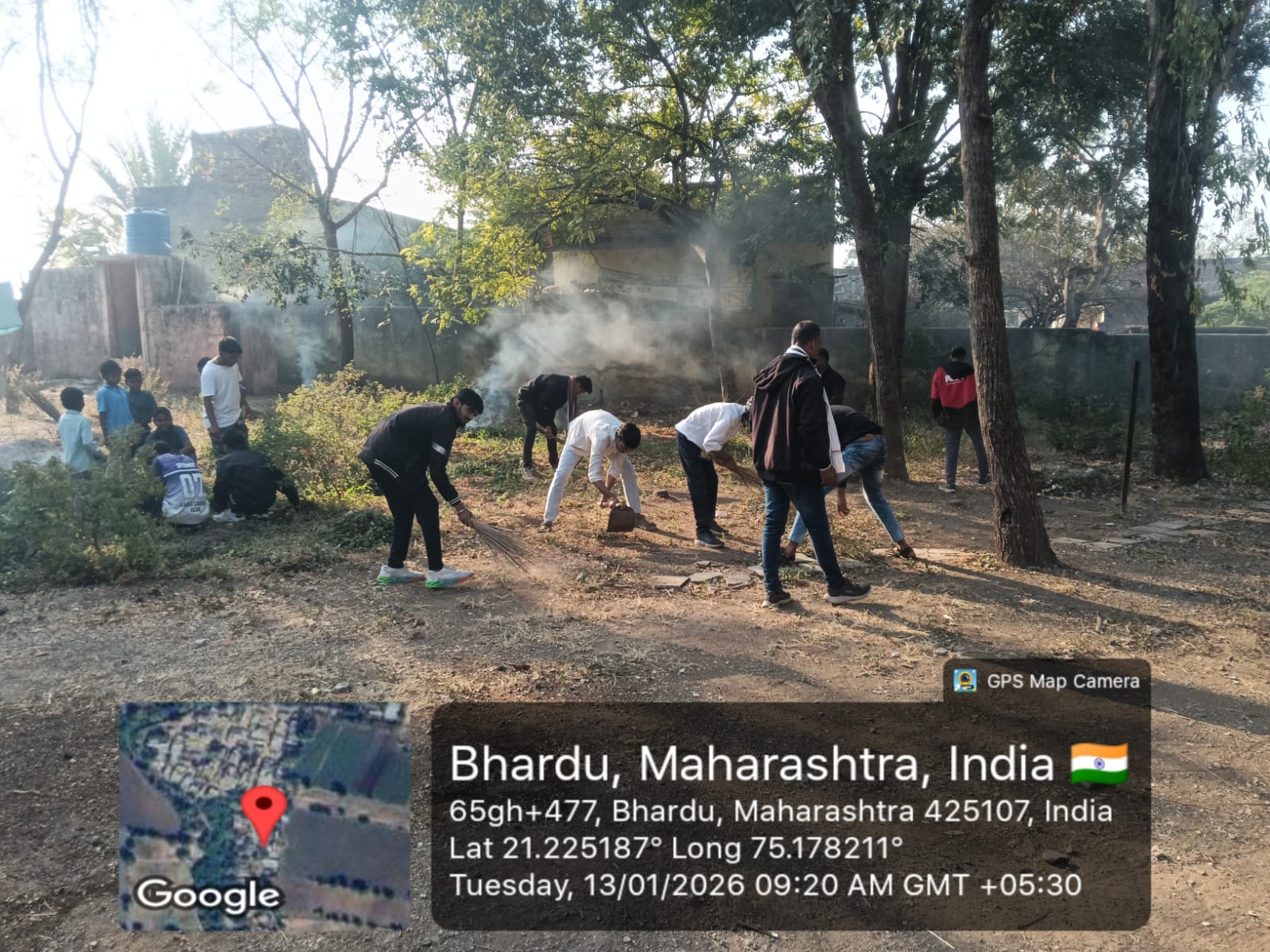On 13th January 2026, the camp began with morning prayer and yoga practice. This was followed by a cleanliness drive in the ????? of Zilla Parishad Primary School, Bhardu.